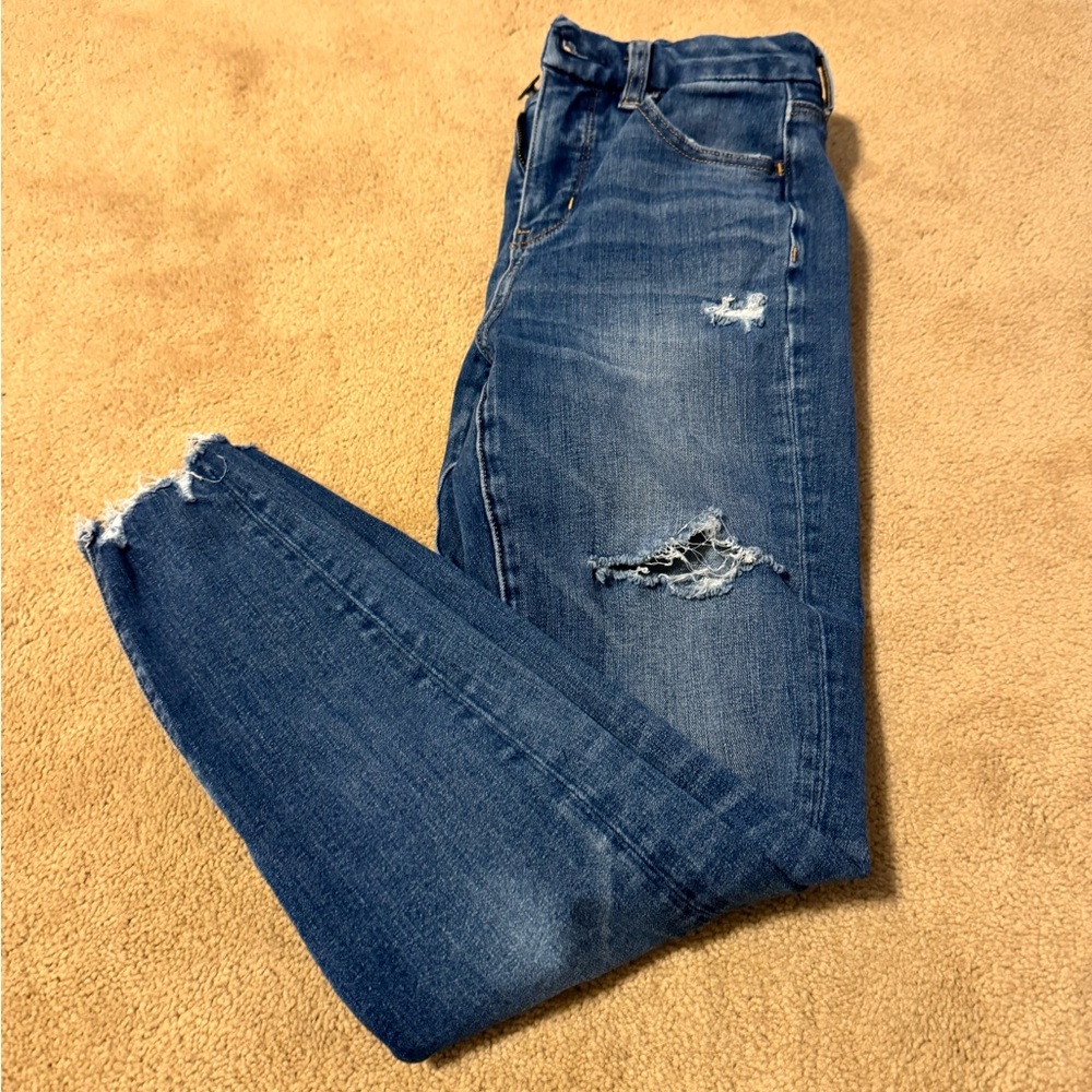 AE Distressed Curvy Hi Rise Jegging